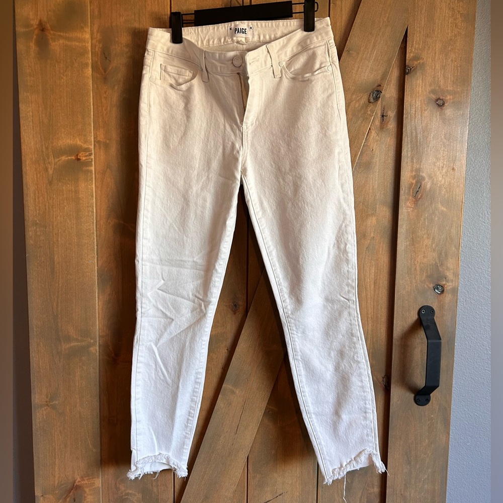Paige white skinny jeans